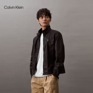 卡尔文·克莱恩 Calvin Klein Jeans24春夏男士简约字母印花运动休闲立领外套J326072 BEH-太空黑 XXL