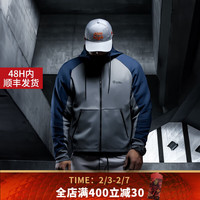 Monster Guardians运动外套男 复合空气层挺阔有型防风保暖连帽外套 灰色 Grey XL