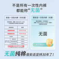 Briars 蓓安适 一次性内裤女士男士纯棉旅行装无菌短裤大码日抛月子产妇30