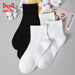 Miiow 猫人 男士中筒袜 5双装