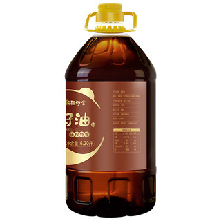 熊猫炒堂 天府好粮油 压榨特香菜籽油 6.20L 食用油 非转基因 物理压