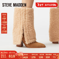 史蒂夫·马登 STEVE MADDEN/思美登裤管靴尖头高跟时装短靴女 LIVVY-F 棕色 34