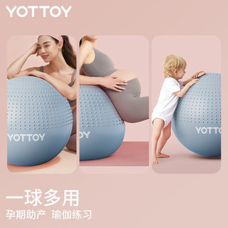 yottoy 婴儿瑜伽球颗粒带软刺加厚防爆儿童感统训练球宝宝按摩平衡球 蓝色 75CM(身高165CM-175CM)