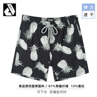 DUNKELVOLK 沙滩裤可下水男士泳裤泡温泉宽松海边游泳裤男内衬短裤
