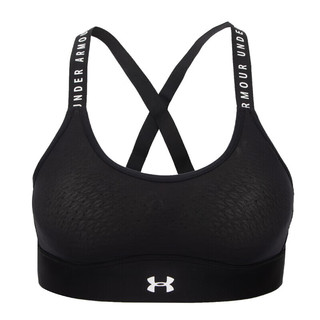 安德玛（UNDERARMOUR）女装 跑步训练瑜伽运动内衣中强度运动背心胸衣 1351990-001 XS