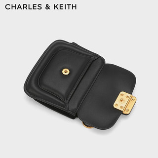 CHARLES&KEITH23冬季KOA迷你腕带零钱包卡包女CK6-10681119 Black黑色 XXS