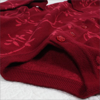 猛开中老年羊绒衫女开衫加厚2022羊绒女外套宽松舒适保暖 红色 XXXL-115-175