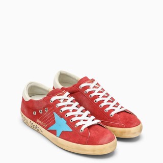 Red and blue suede Super-Star sneakers