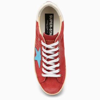 Red and blue suede Super-Star sneakers