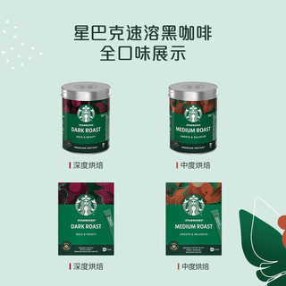 星巴克（Starbucks） 【春节不打烊】黑咖啡0蔗糖低脂经典美式特选研磨精细醇厚 【50杯】盒装中度*2+深度*3