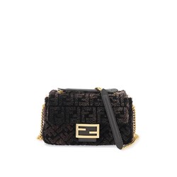 FENDI 芬迪 香港直邮Fendi 女士Fendi chain midi baguette bag 斜挎包