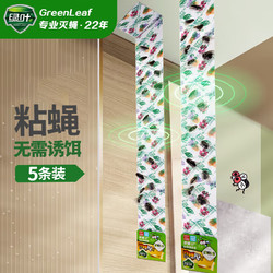 GREEN LEAF 绿叶 粘蝇纸 粘苍蝇彩带70cm悬挂式粘蝇条5条装