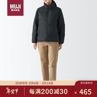 无印良品（MUJI）女式 便携式 立领羽绒夹克 BDC32C2A 黑色 M