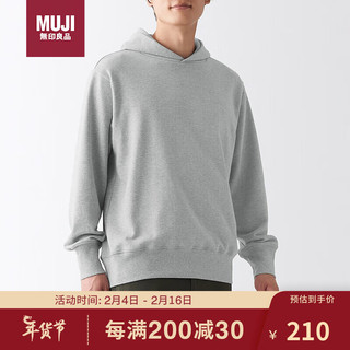 MUJI 無印良品 无印良品（MUJI）男式 紧密编织毛圈 套头卫衣 连帽卫衣 ABI09A2A