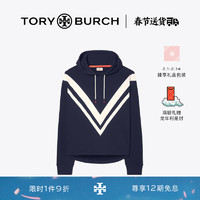 TORY BURCH 运动系列 连帽卫衣TB 73802 海军蓝 074 L