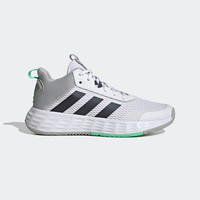 adidas 阿迪达斯 OWNTHEGAME 2.0团队款中高帮实战篮球运动鞋男子阿迪达斯 白色/灰色/黑色 45(280mm)