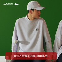 LACOSTE法国鳄鱼男装24春季时尚条纹T恤TH3764 001/白色 3 170