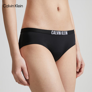 Calvin Klein内衣【情人节礼盒风暴引力带】24春夏女凉感防夹臀内裤QF7793AD UB1-墨夜黑 L