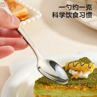 京东京造 304不锈钢咖啡勺蛋糕甜品勺家用调味勺儿童小勺茶勺2支