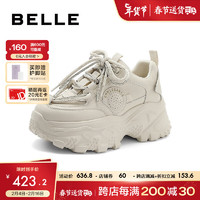 BeLLE 百丽 小众酷帅老爹鞋女24春季百搭时尚休闲鞋B1755AM4 米色 37