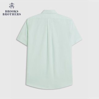 布克兄弟（BrooksBrothers）男士美式牛津纺扣结领免烫短袖休闲衬衫 4007-湖绿色 XL