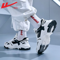 回力运动鞋男鞋秋冬款老爹鞋男士经典厚底增高潮流休闲轻便跑步鞋子男 白黑 41