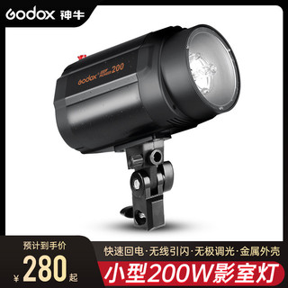 Godox 神牛 小先锋200W影视闪光灯影棚柔光灯产品拍摄拍照闪光灯证件照灯