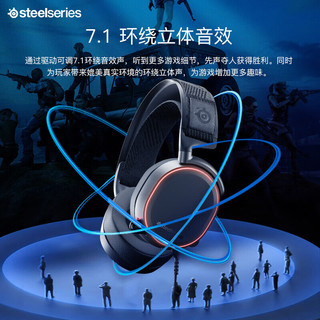 Steelseries 赛睿 Arctis 寒冰 Pro+GameDAC有线无线游戏电竞电脑头戴式耳机RGB降噪耳麦 Arctis 寒冰专业版+GameDAC-白