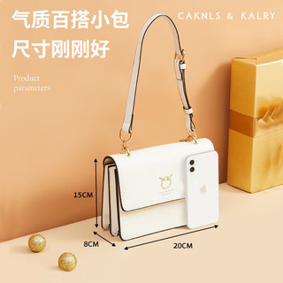 CAKNLS KALRY CK轻奢包包女包单肩包女士斜挎包新年 CK-99白色 礼盒装