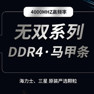 骑尘 DDR4 8G 3200 电脑台式机内存条 无双系列马甲条ddr4 3600 4000 兼容 无双DDR4 16G 2666