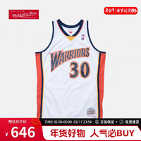 NBA复古球衣SWINGMAN勇士队-2009-10赛季白色主场库里Mitchellness 白色 L