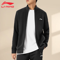 LI-NING 李宁 卫衣男秋冬款针织外套开衫立领休闲运动服长袖拉链跑步户外上衣