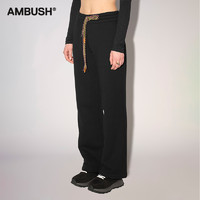 AMBUSH 女士休闲长裤 BWCH006F22FLE001 黑色 S