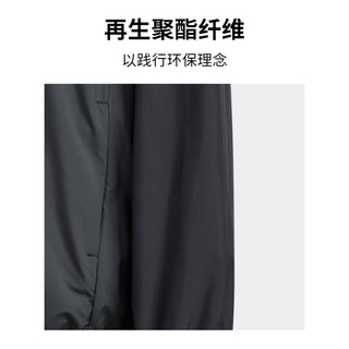 adidas阿迪达斯轻运动男大童儿童秋季梭织连帽夹克外套IL6086 黑色 164CM