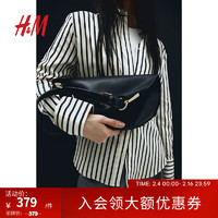 H&M女包单肩包2024春季简约风便携高级感女士单肩包1212647 黑色 NOSIZE