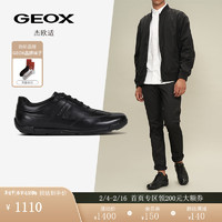 GEOX杰欧适男鞋春季经典款商务纯色舒适时尚休闲鞋U023BA 黑色C9999 39