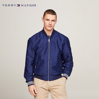 TOMMY HILFIGER 24春季男装学院双面穿满印棒球领合身飞行员夹克34451 藏青色/深蓝色DW5 XL