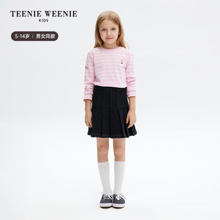 Teenie Weenie Kids小熊童装24春季男女童圆领条纹T恤衫 黄色 140cm