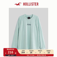 HOLLISTER24春夏新款百搭圆领插肩袖休闲运动卫衣男 356718-1 薄荷绿色 L