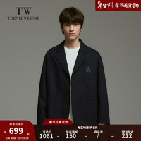 Teenie Weenie Men小熊男装西装2024春季休闲宽松外套时尚潮流西服 藏青色 170/M