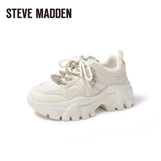 史蒂夫·马登 STEVE MADDEN/思美登2023秋季新款厚底增高通勤女士休闲鞋 FLOURISH 白色