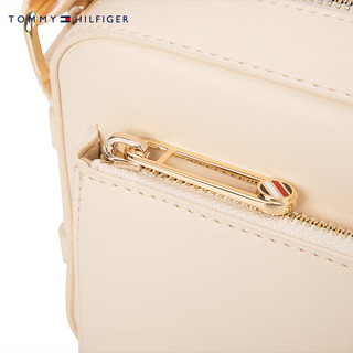 TOMMY HILFIGER  24春季女装通勤金属字母单肩相机包斜挎包AW0AW15991 米白色AEF OS