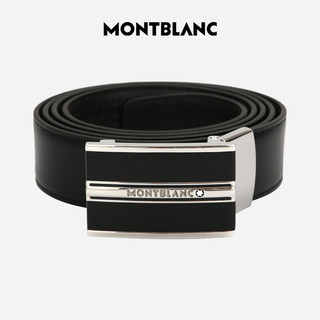 MONTBLANC 万宝龙 男士牛皮革板扣皮带 118421 黑色