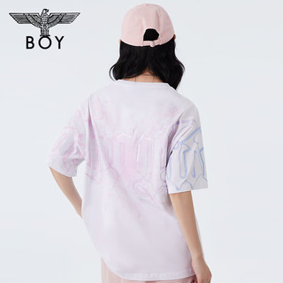 BOY LONDON春夏24男女同款短袖大LOGO炫彩设计感潮牌T恤N01038 白色 XS