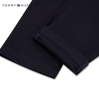 TOMMY HILFIGER 24春季男经典一字袋绣标暗纹肌理锥形休闲裤36031 藏青色DW5 29