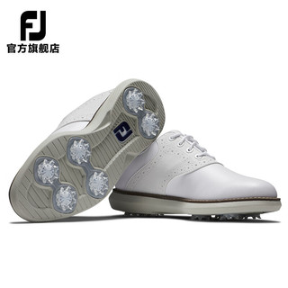 FootJoy高尔夫球鞋FJ儿童鞋Junior轻量青少年有钉golf运动鞋子男 白/灰45035 美码3=34码