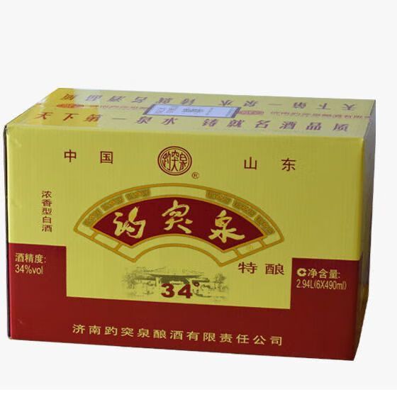 趵突泉 文昶趵突泉 34度490ml*6瓶 整箱