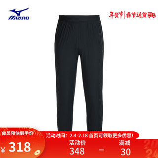 Mizuno 美津浓 男子跑步运动训练梭织长裤  PERFORMANCE系列 09/黑色 M