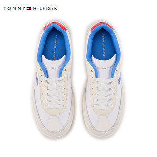 TOMMY HILFIGER  24春季女装复古拼接刺绣板鞋休闲运动鞋FW0FW07889 白色C30 36