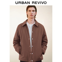 UR2024春季男装现代都市摩登百搭宽松翻领棉服UMU140001 砖红 XS